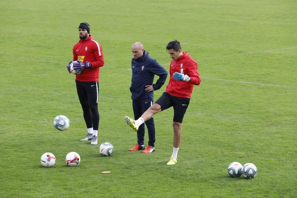 Entrenamiento del Sporting en Mareo.