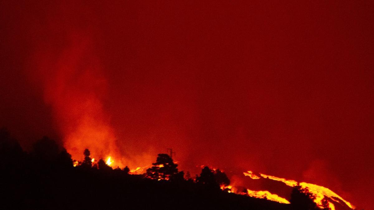 Nueva boca del volcán de La Palma