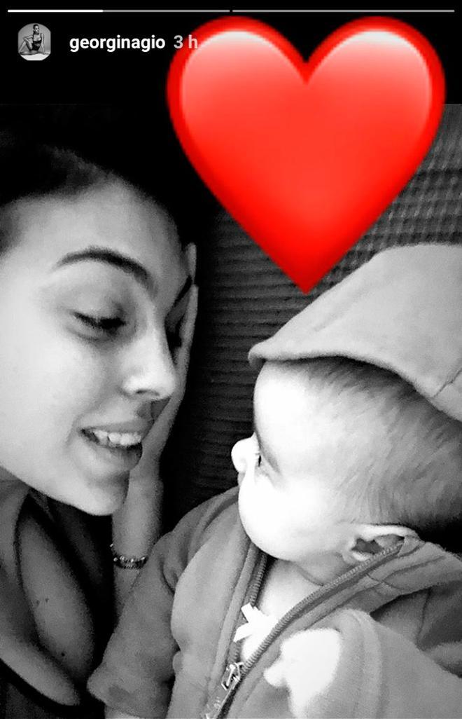 Georgina Rodríguez y Alana Martina, la hija de Cristiano Ronaldo en Instagram stories