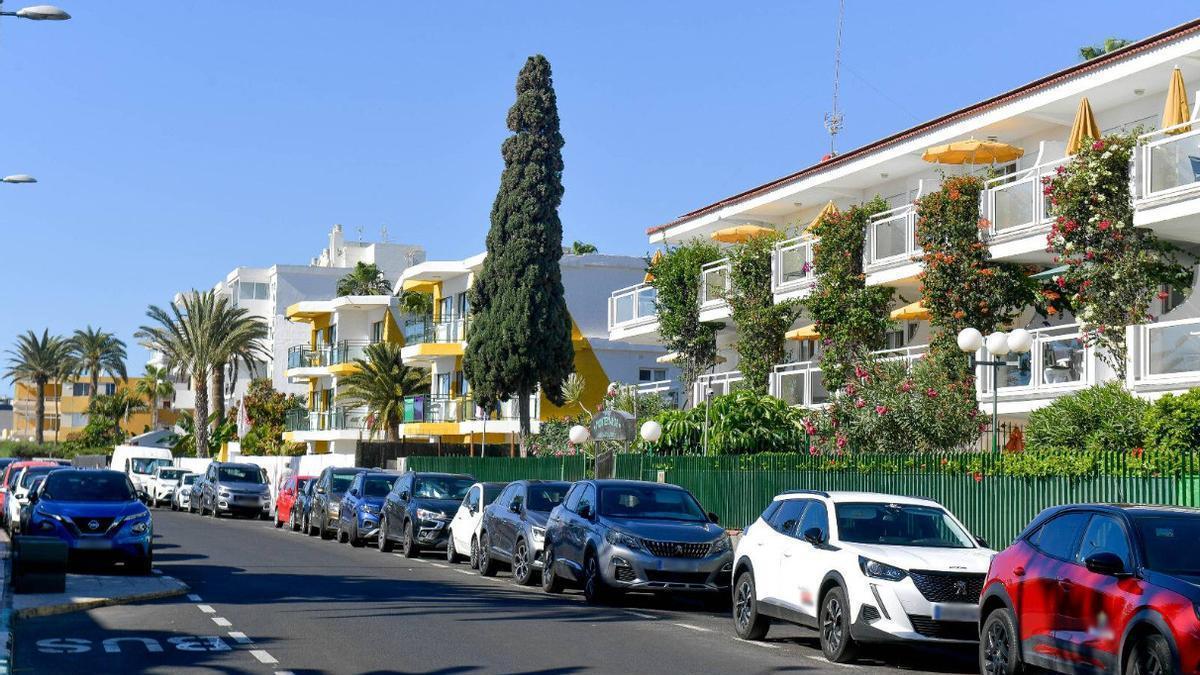 Imagen de archivo de una zona de aparcamientos en Playa del Inglés.