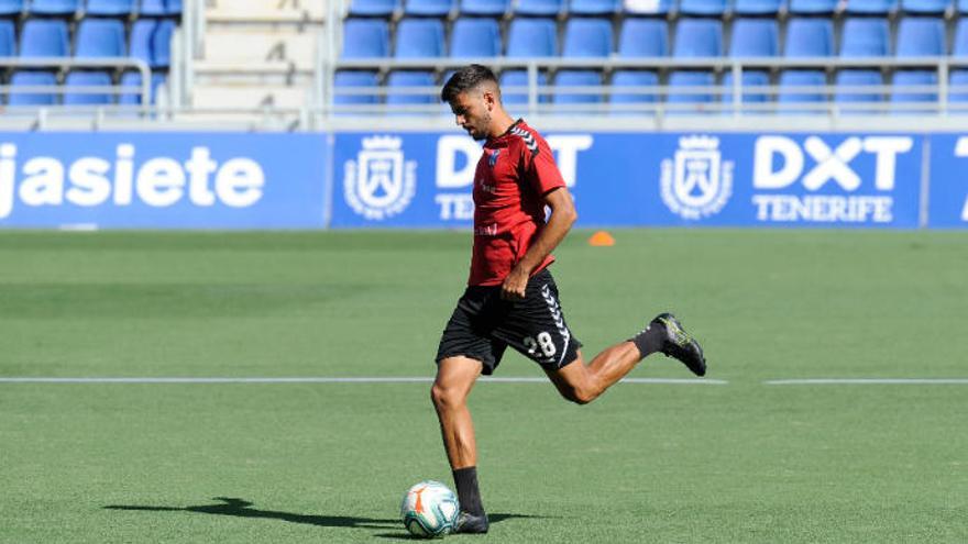 Javi Alonso en un entrenamiento