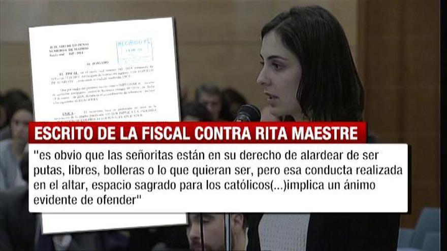 Polémicas palabras de la fiscal del caso de Rita Maestre