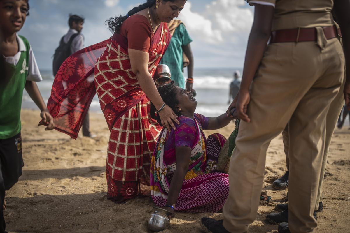 Plegarias en Chennai (Índia) en homenaje a las víctimas del tsunami del 2004 en el Índico