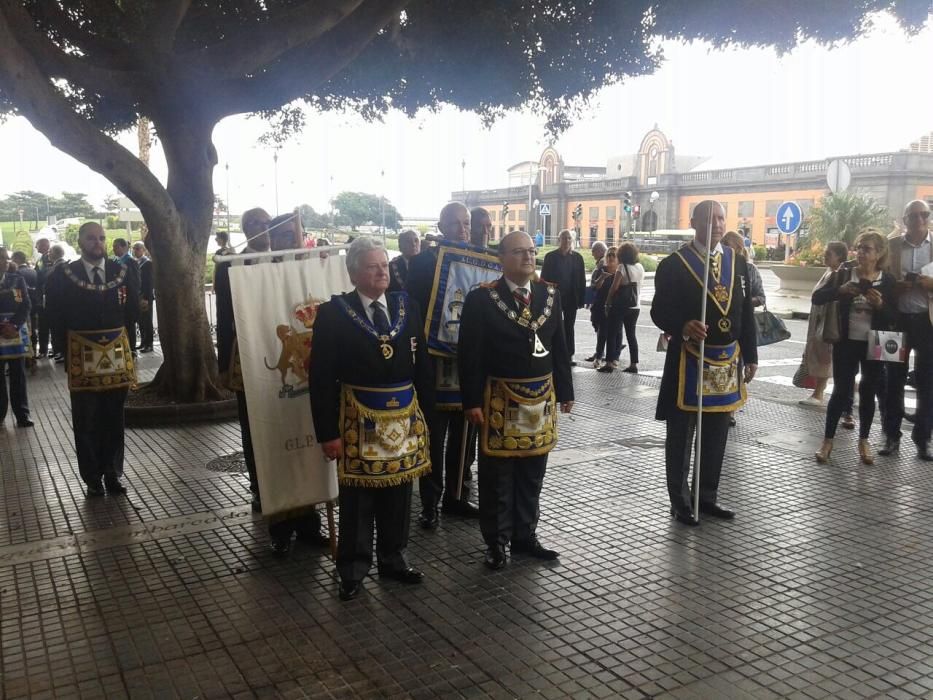 Vegueta acogió este viernes la marcha masónica.