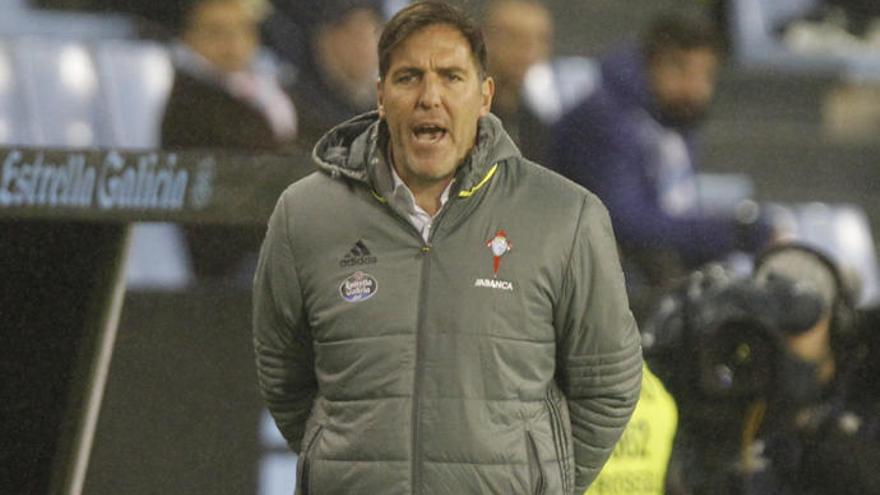 Berizzo, durante el partido de esta noche // RICARDO GROBAS