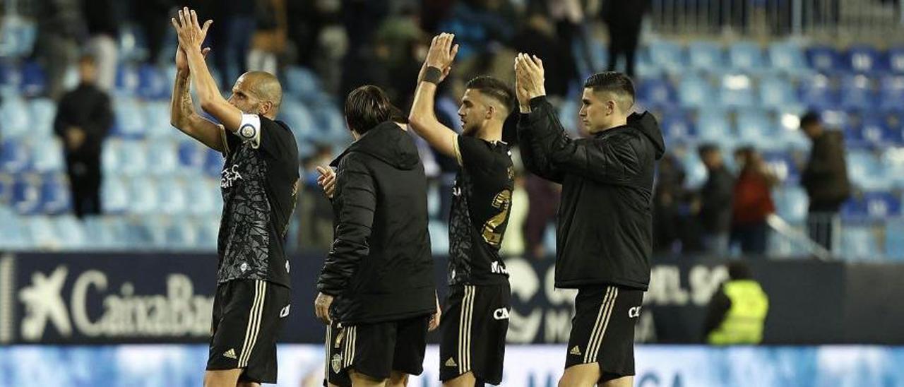 La Ponferradina, uno de los numerosos equipos del norte de Segunda, en La Rosaleda la pasada campaña.