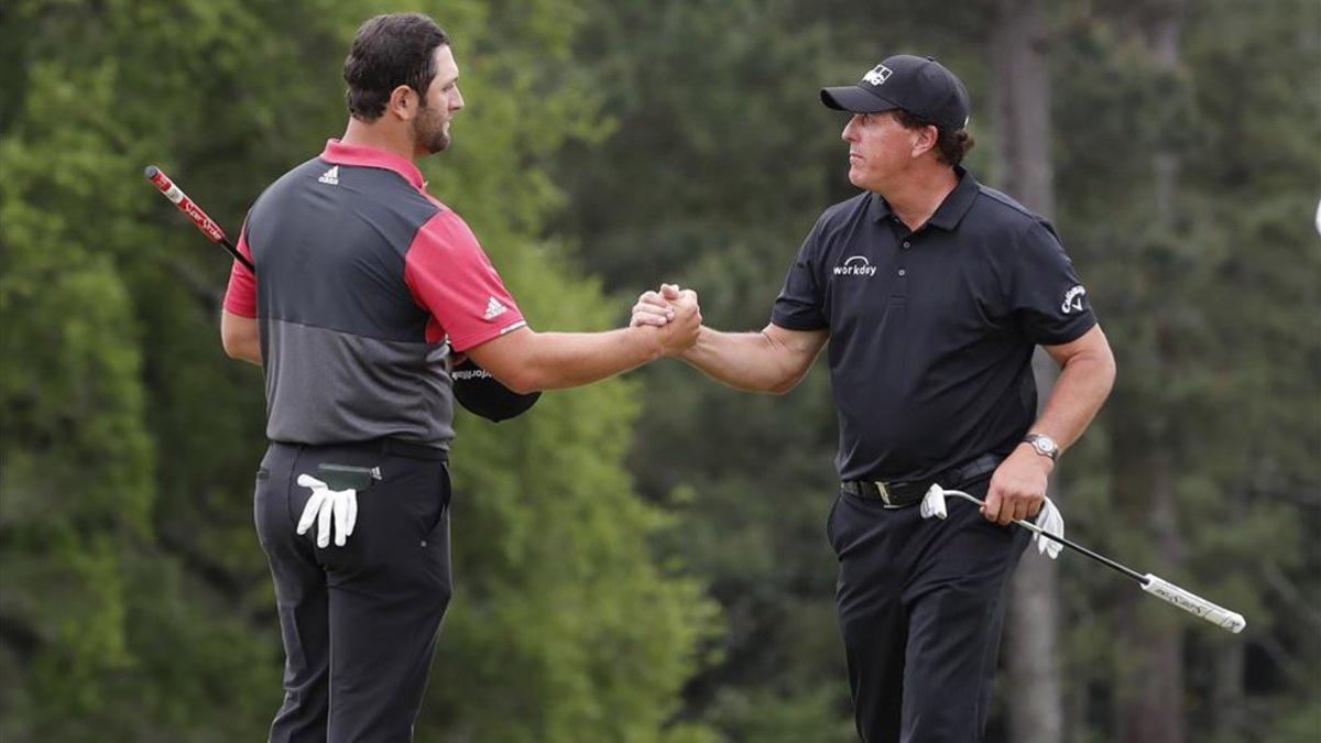 Rahm y Mickelson compartieron juego la última jornada