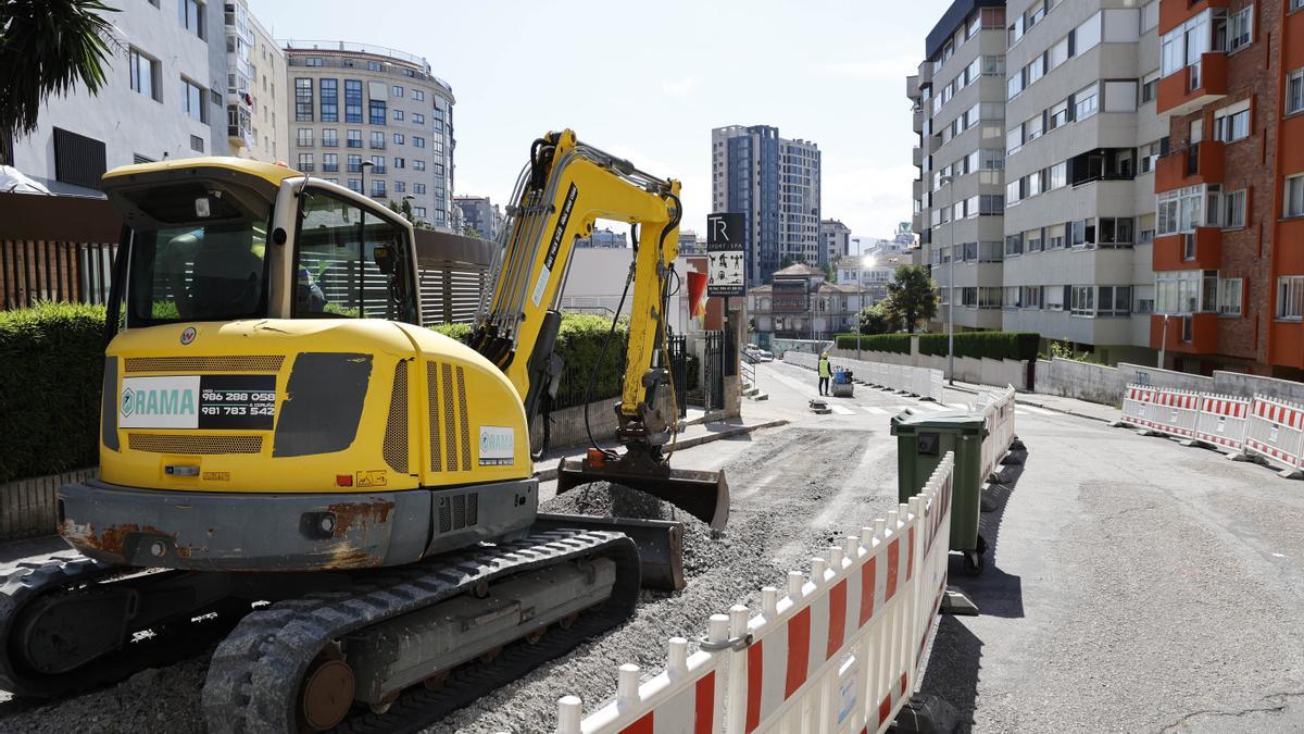 Obras de humanización de la calle Romil