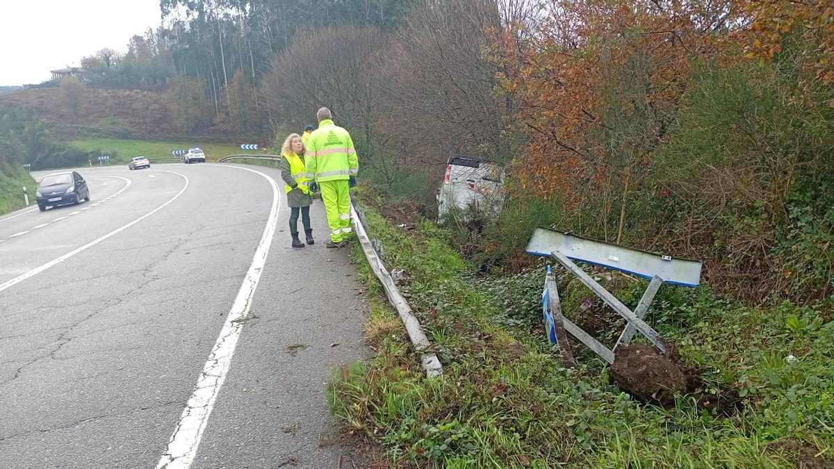 El accidente fue en la N-541 en Viascón.