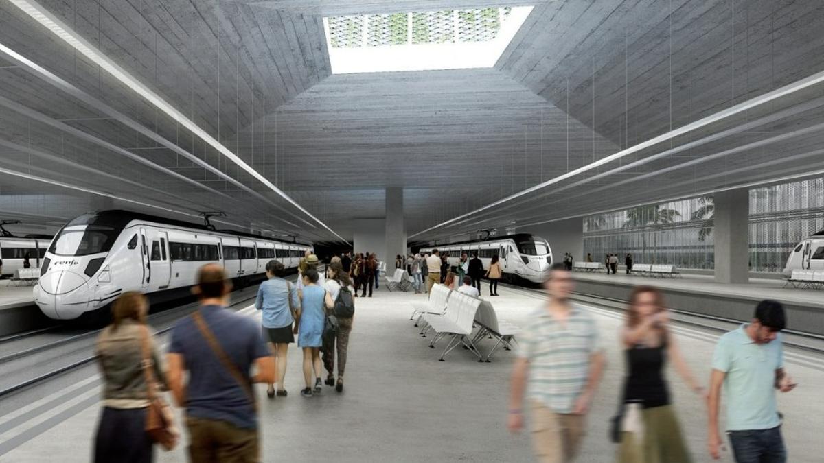 Render que muestra cómo quedará la futura estación de La Sagrera de Barcelona