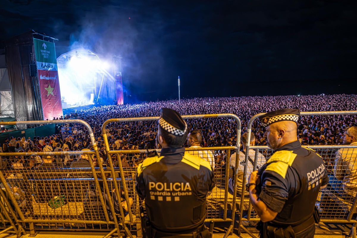 El dispositivo de seguridad durante la noche de fiestas de La Mercè.