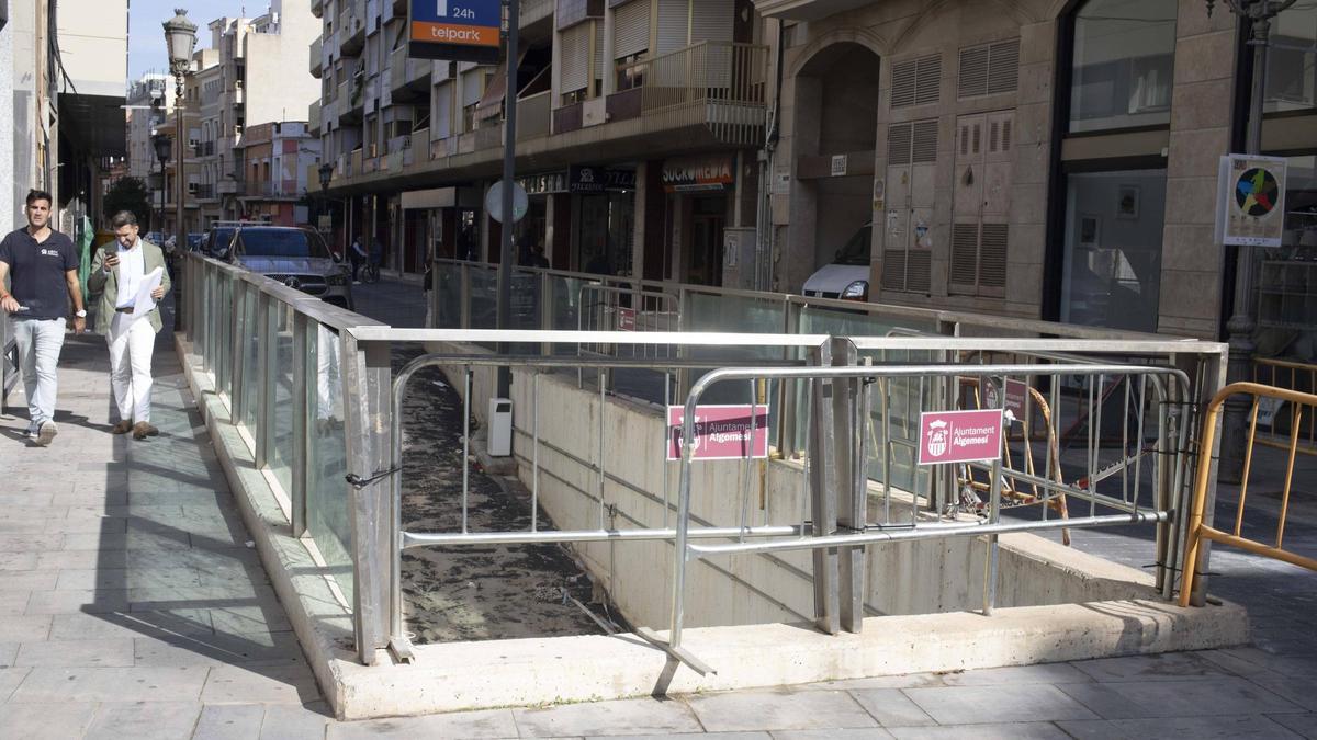 El parking del Mercat de Algemesí, en una imagen de hace unas semanas.