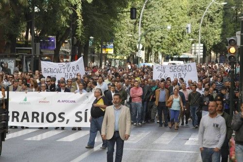 Protesta de agricultores en Murcia
