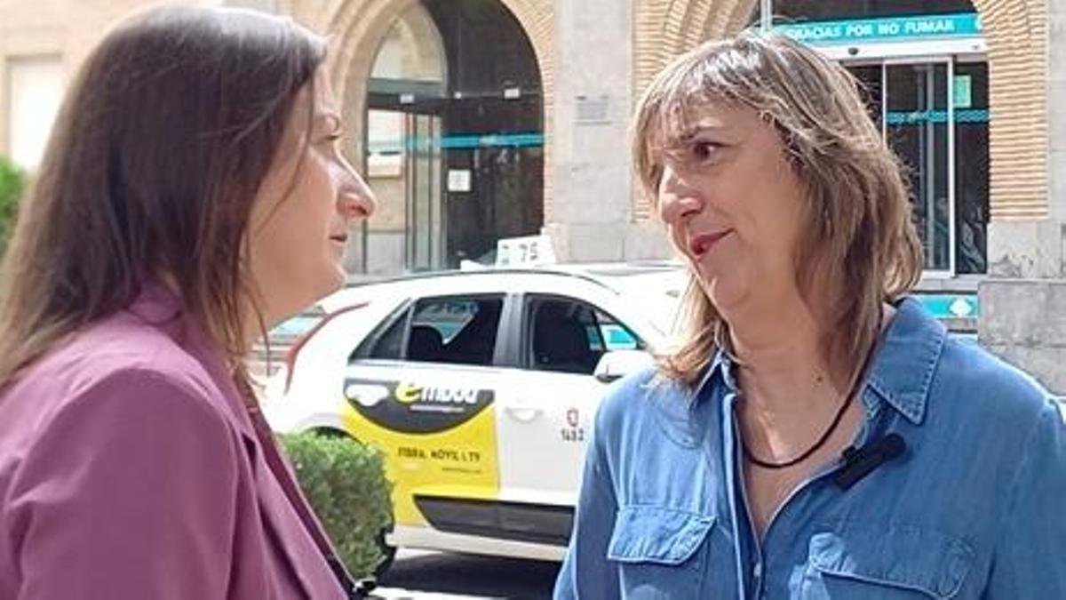 María Rodrigo y Lola Ranera, en el entorno del Royo Villanova.