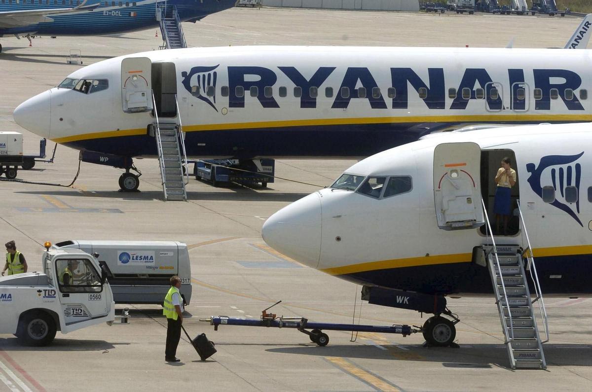 Imagen de archivo de un avión de Ryanair.