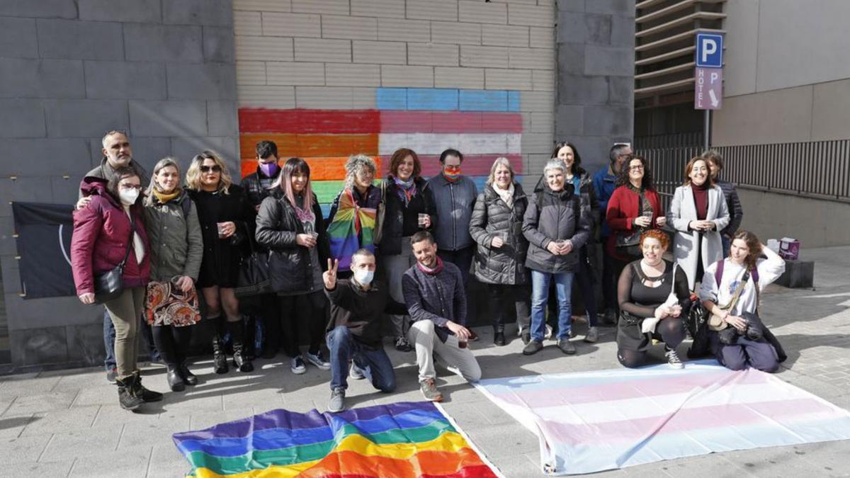 Protesta dels col·lectius LGTBI de Girona reclamant el local, en una imatge d&#039;arxiu