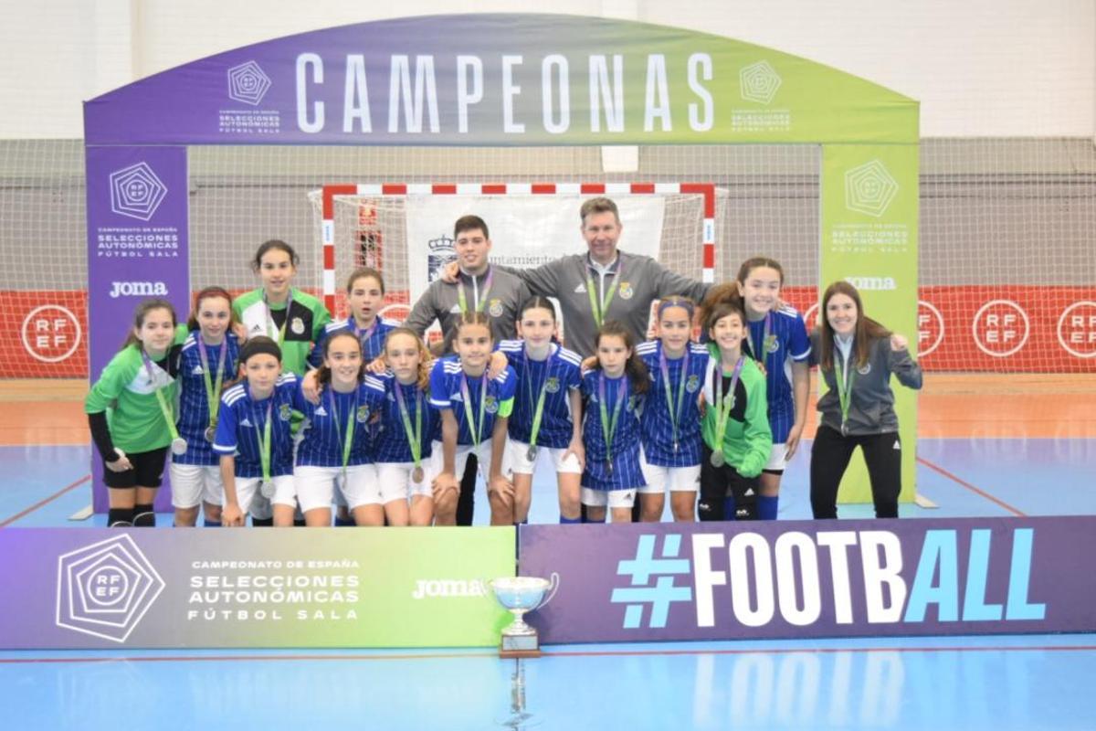 La selección aragonesa sub-12, subcampeona de España.