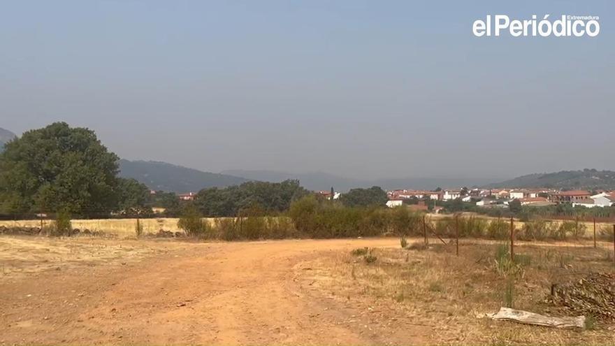 Video | El humo de los incendios de Ávila y Toledo alcanza a pueblos de Cáceres