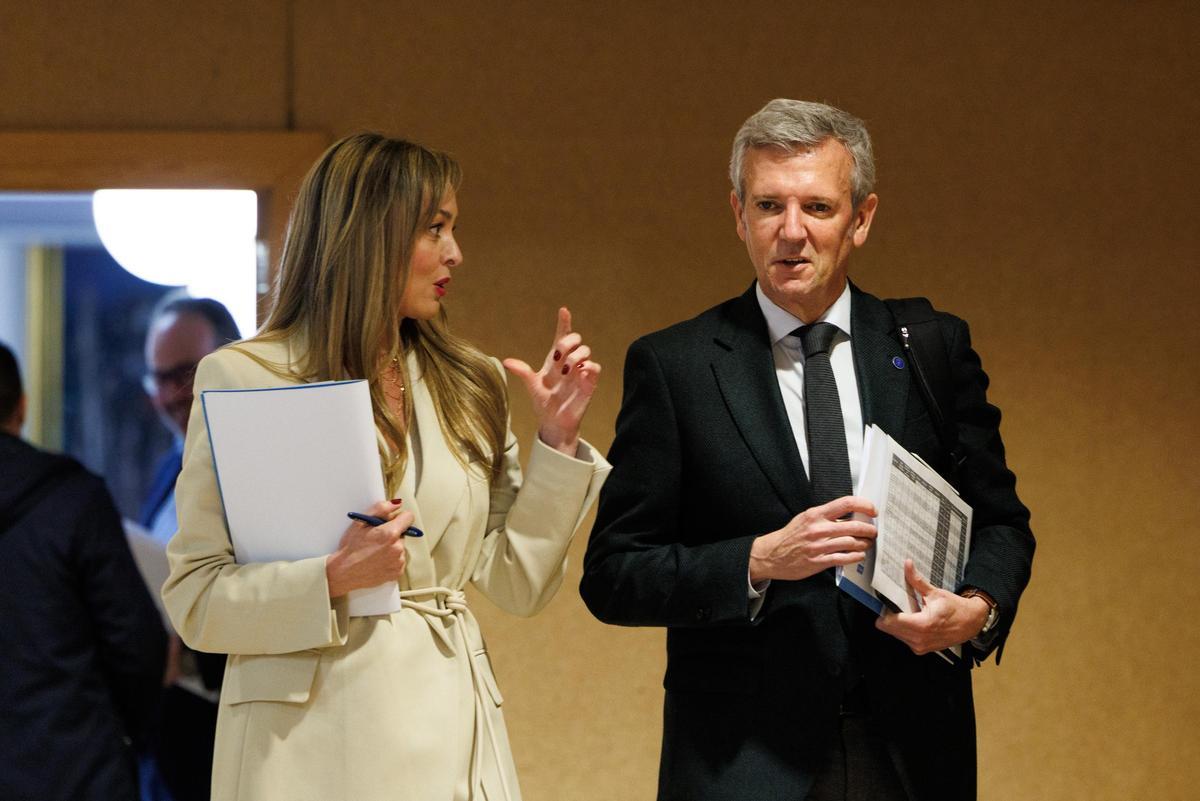 García y Rueda, este lunes, tras la rueda de prensa posterior al Consello de la Xunta