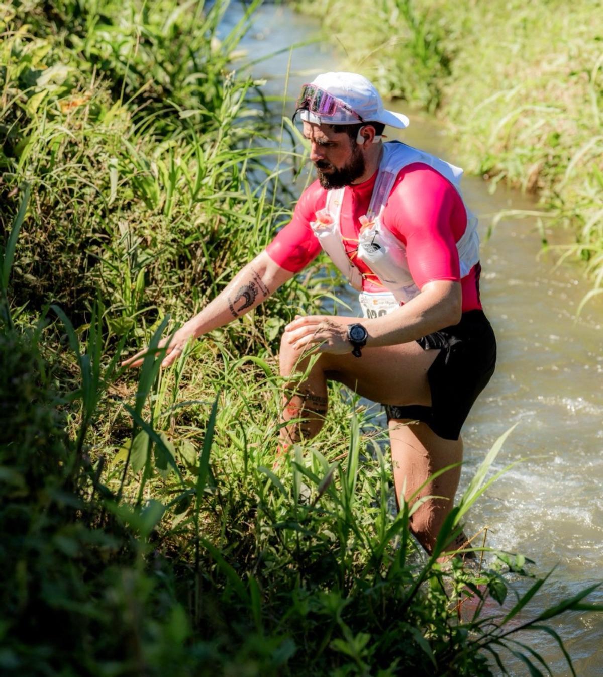 Juanmi López, durante la carrera.