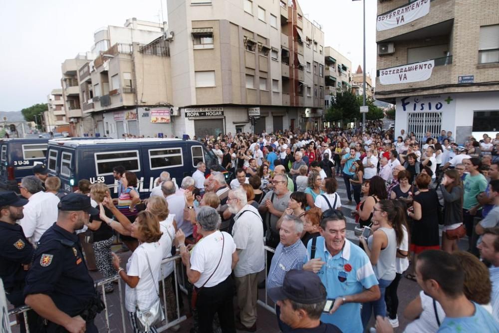 Tensión en El Rollo en el séptimo día de protestas por el soterramiento