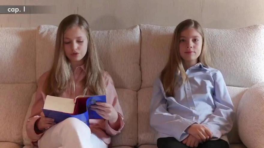 La Princesa Leonor y la Infanta Sofía participan en la lectura del Quijote