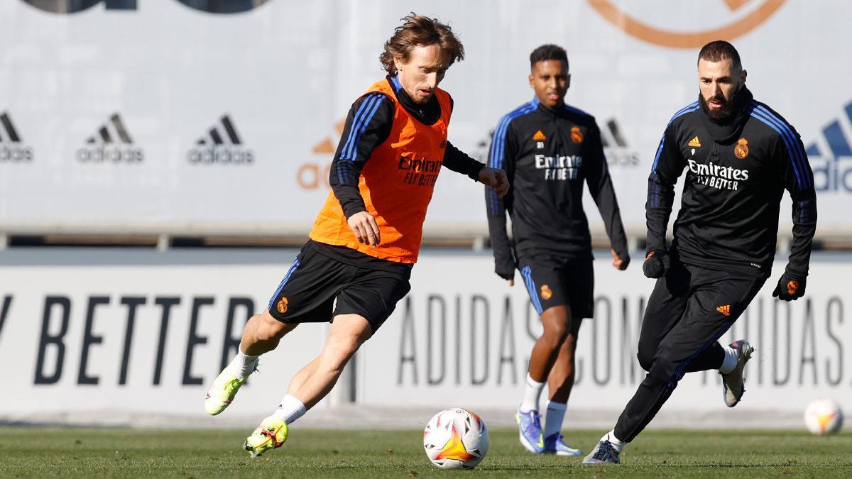 El último entrenamiento del Madrid antes de jugar ante el Athletic