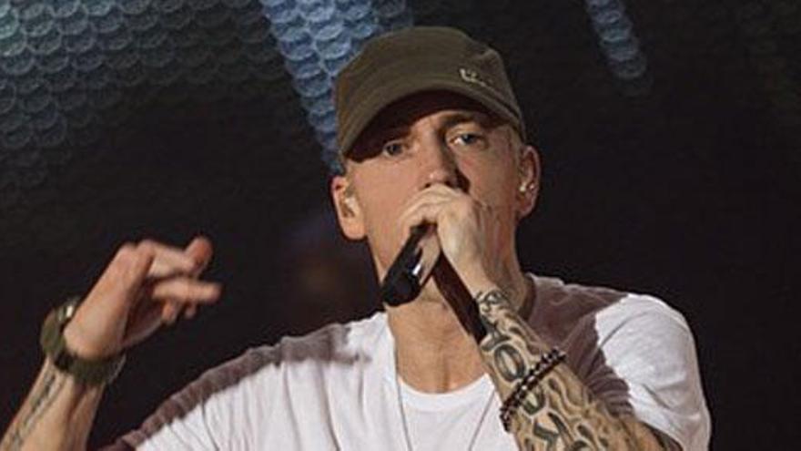 El rapero Eminem en uno de sus conciertos.