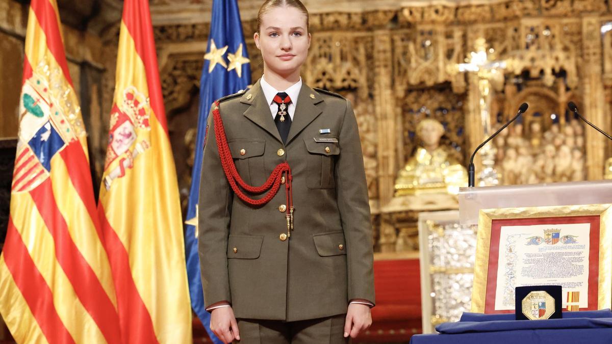 La princesa Leonor, emocionada en Zaragoza: 'Me siento una maña más'