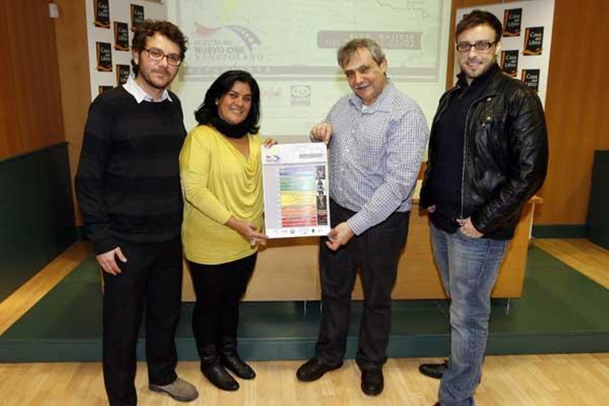 Odoardo Torres; la coordinadora Pily Galán; Manuel Pérez y Jesús Ari García (izq. a drcha.).