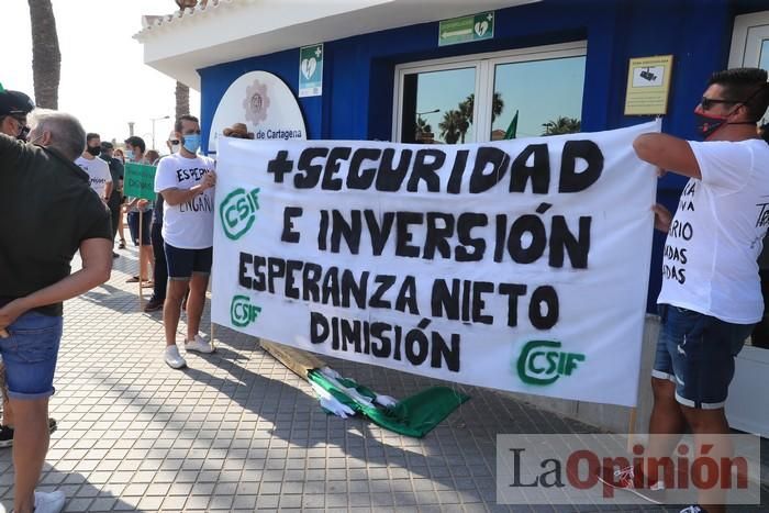 Protesta de policías en La Manga