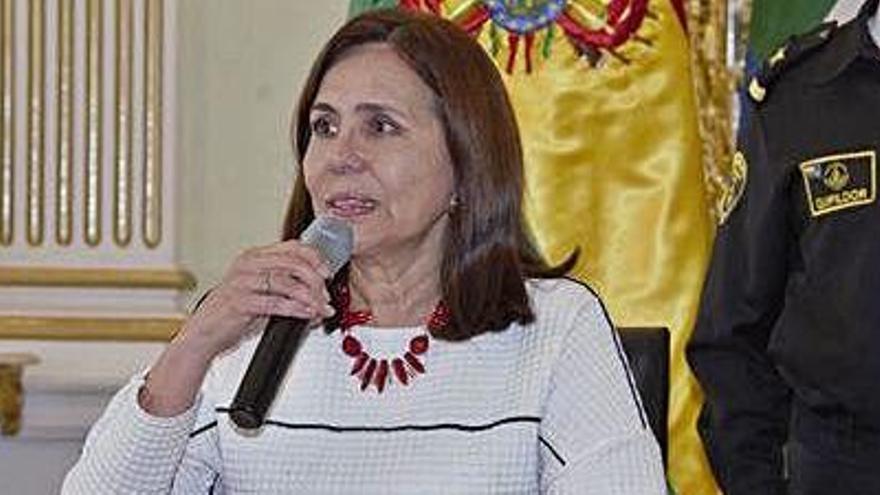 La ministra d&#039;Afers Exteriors en funcions de Bolívia, Karen Longaric
