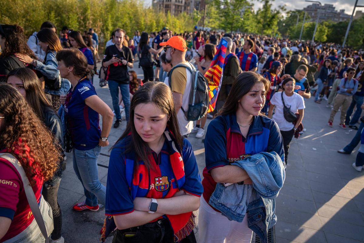 Ambiente en Barcelona por la  final de la Champions femenina Barça-Arsenal