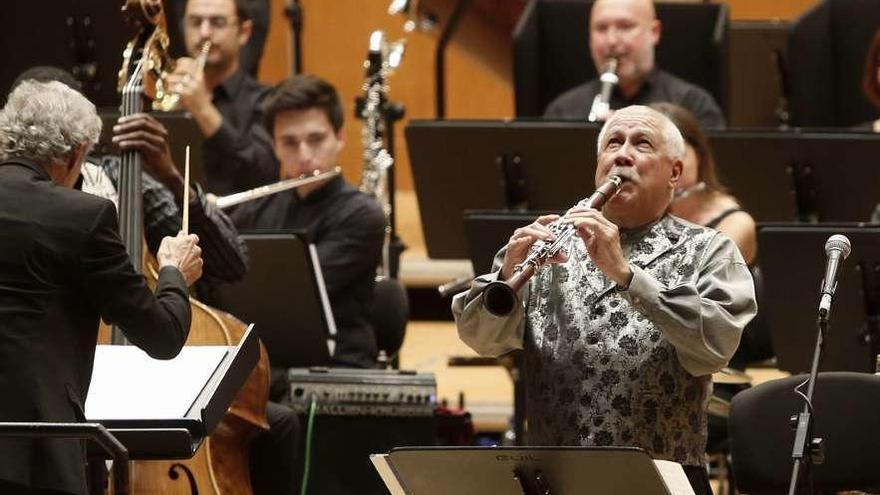 Paquito D&#039;Rivera, durante su actuación de ayer en el Auditorio.