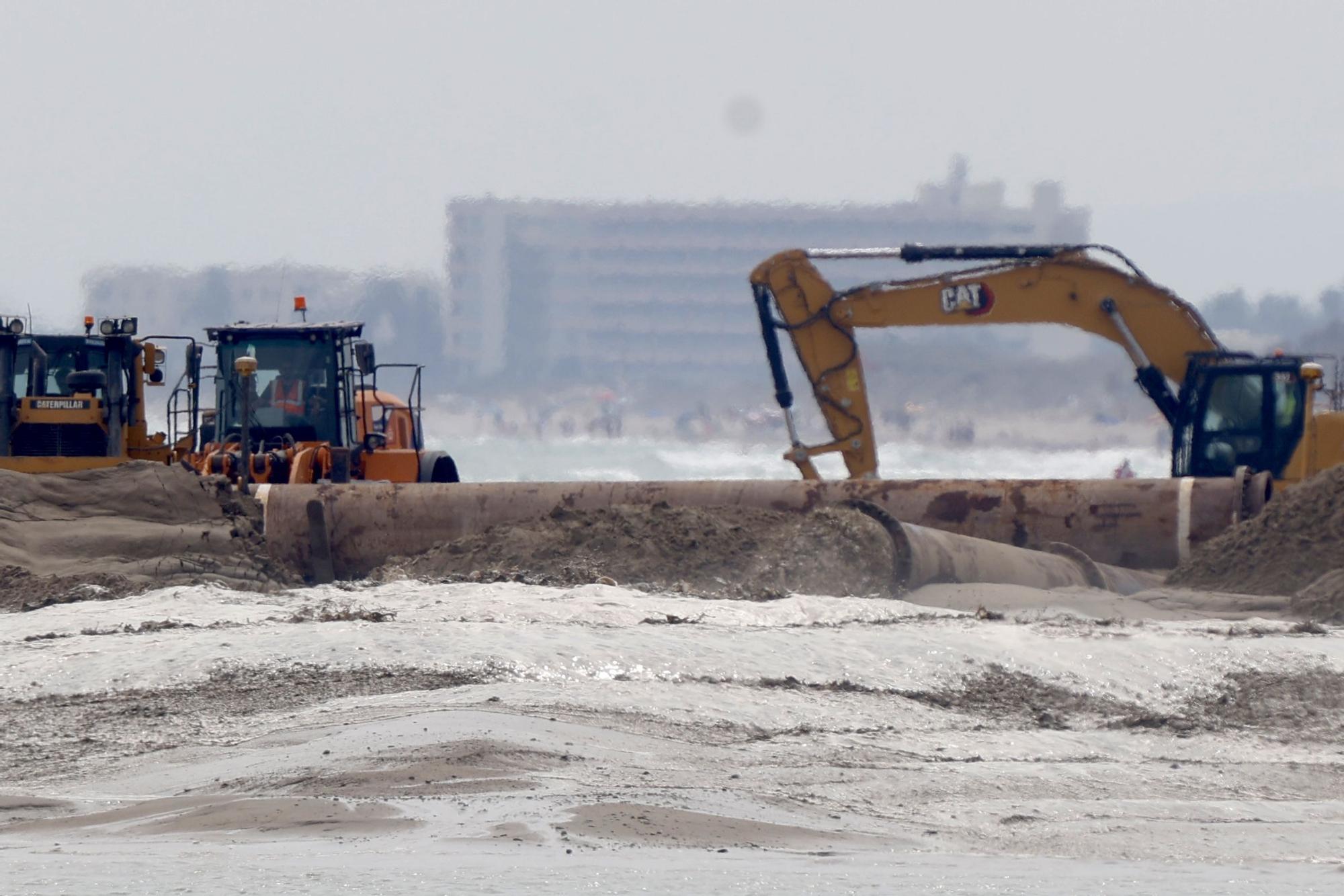 Así van las obras en las playas del sur de València para recuperar la arena