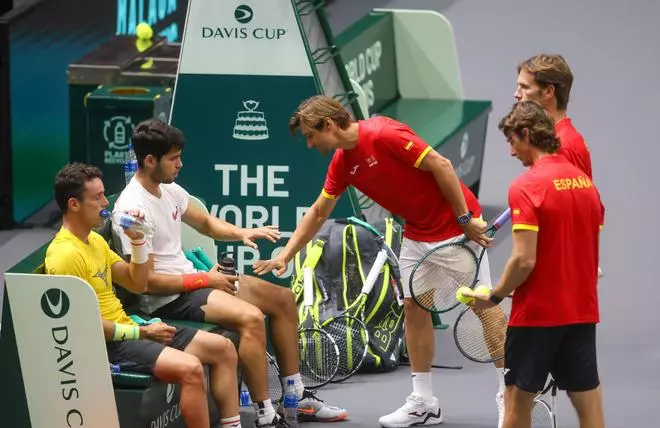 Copa Davis en València: España entrena por segundo día en La Fonteta