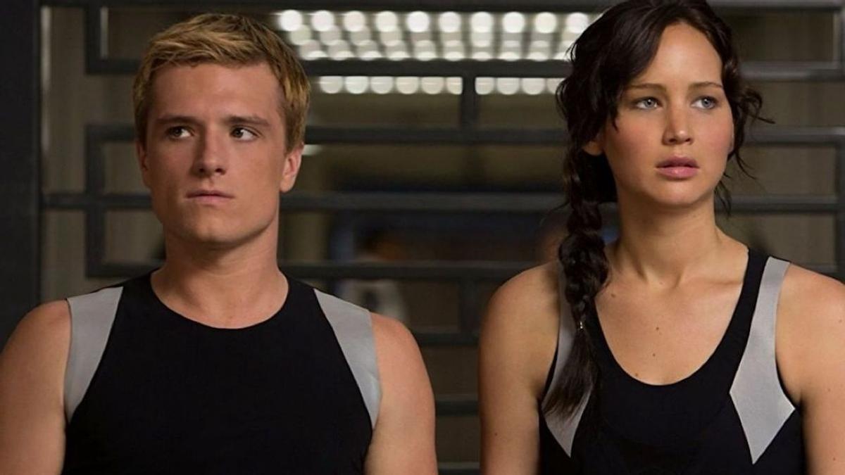 Jennifer Lawrence y Peeta Mellark, en 'Los juegos del hambre'.