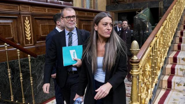 El diputado de Junts Josep Maria Cruset y la portavoz de Junts en el Congreso, Miriam Nogueras.