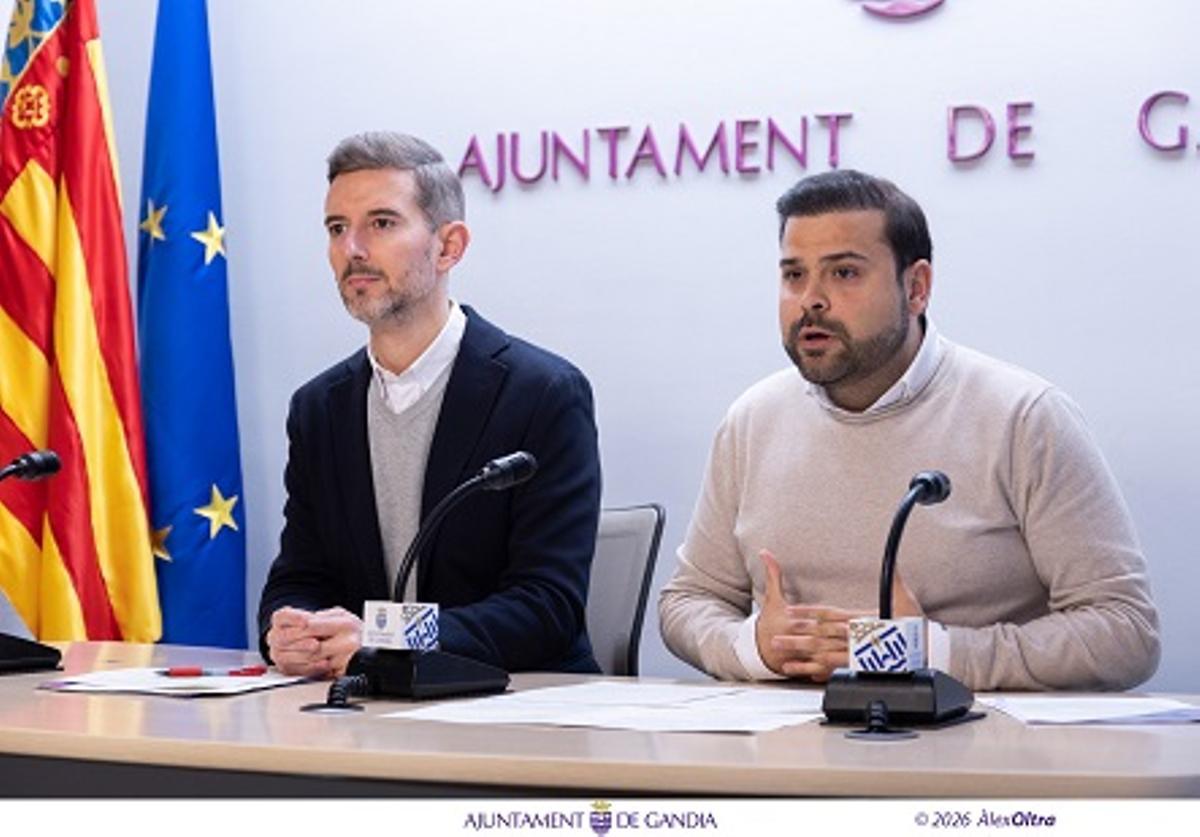 Víctor Soler y David Ronda, concejales del Grupo Municipal del Partido Popular de Gandia