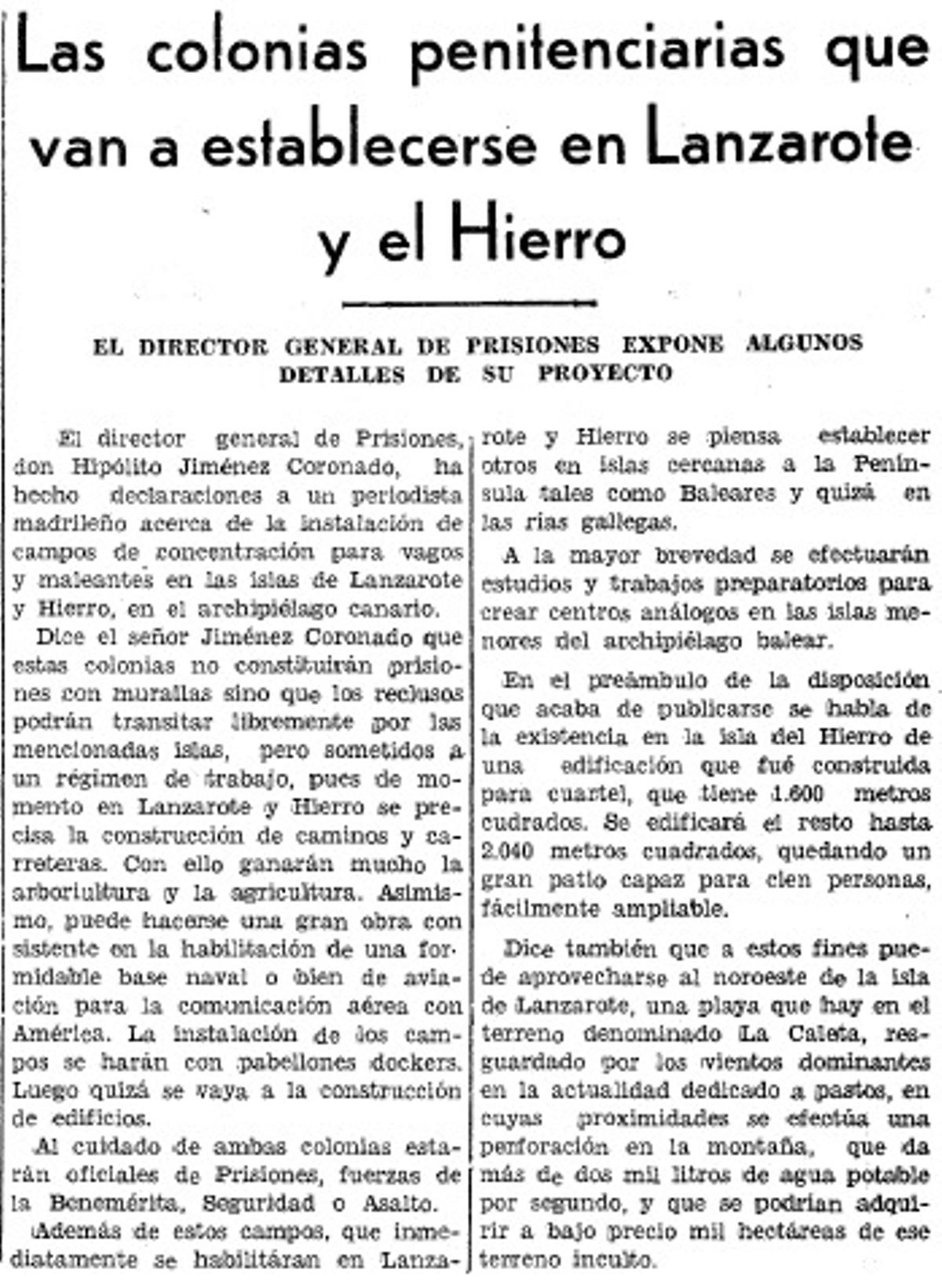 Diario de Las Palmas, 14 de marzo de 1934.