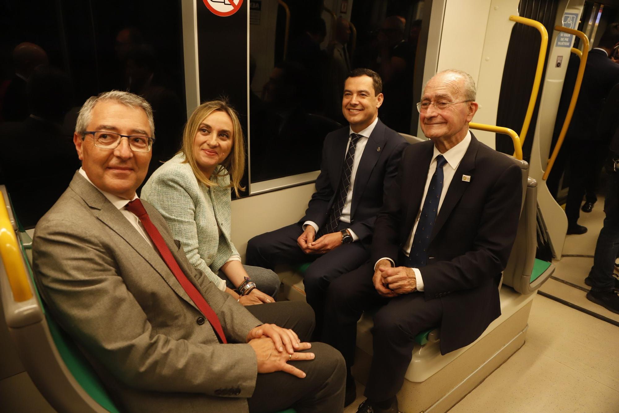 Inauguración de la ampliación del metro de Málaga hasta el Centro