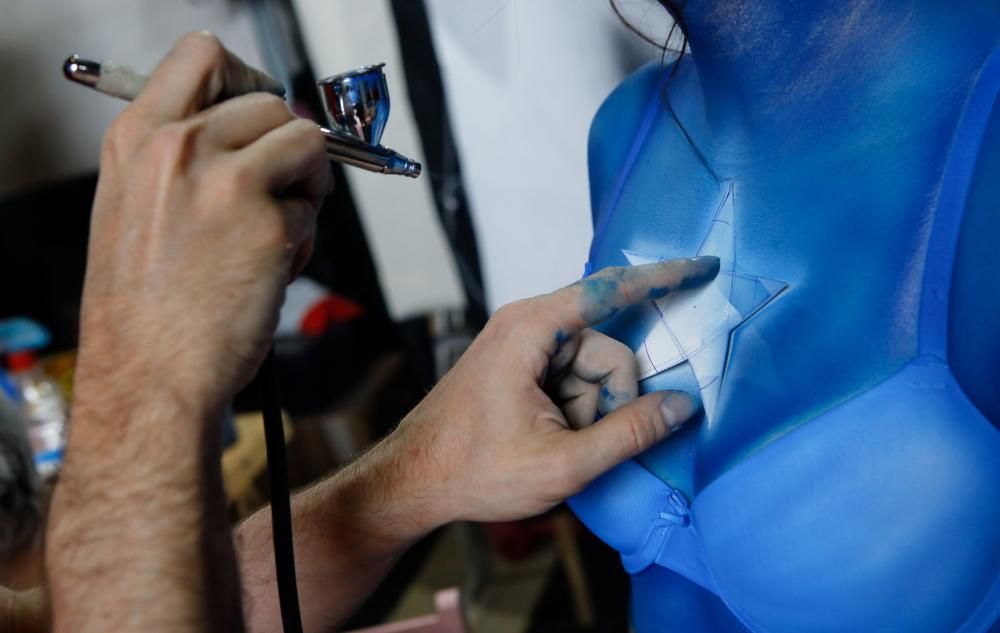 Body Painting en el festival Metrópoli