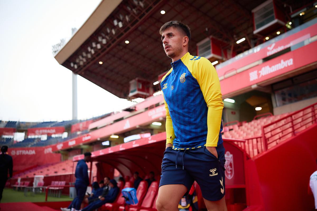 Manu Fuster, en el estadio de Los Cármenes.