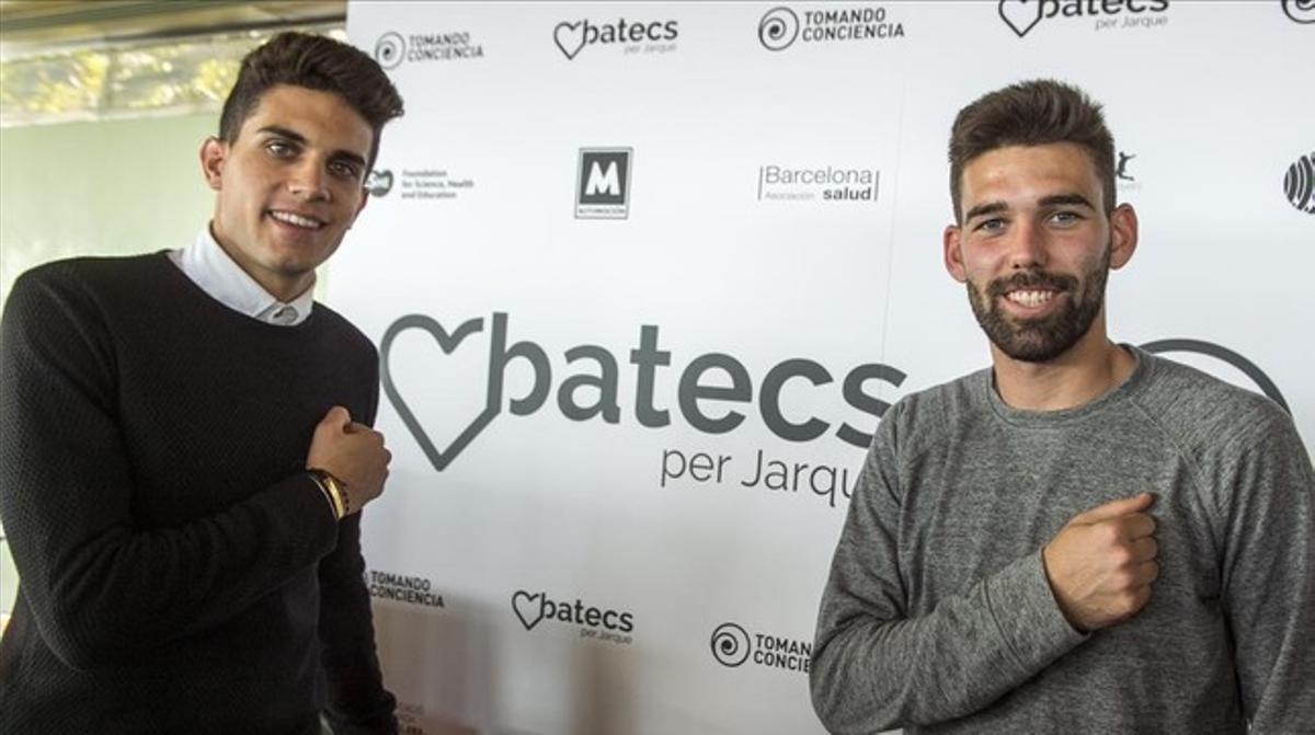 Bartra i Víctor Álvarez, aquest dijous en la presentació del projecte ’Batecs per Jarque’.