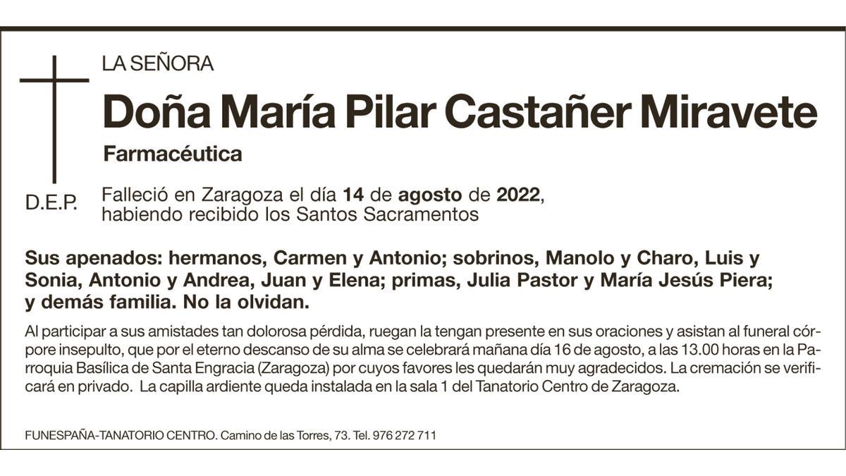 Doña María Pilar Castañer Miravete