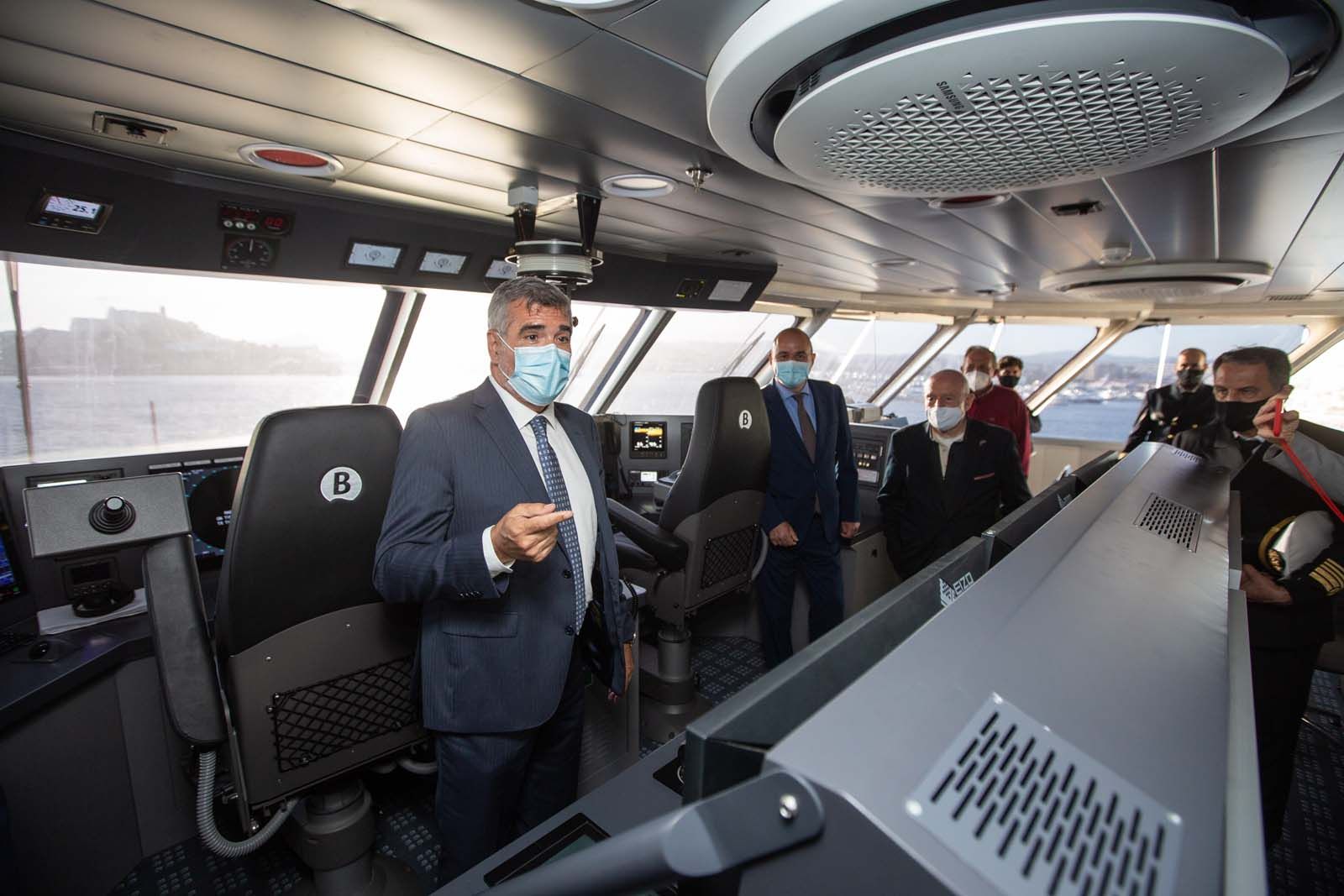 Inauguración del nuevo barco de Baleària, Eleonor Roosevelt.