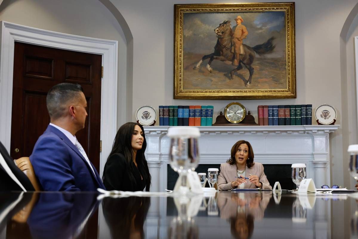 La reunión de Kim Kardashian con Kamala Harris en la Casa Blanca