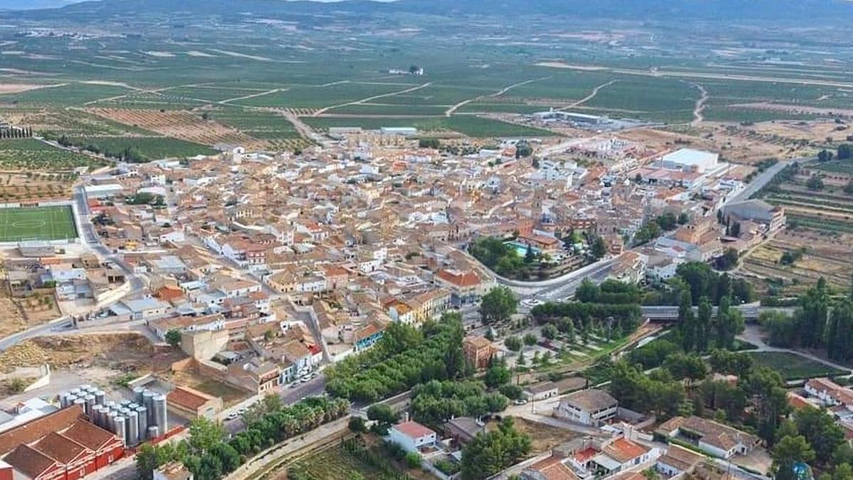 Vista aérea de Caudete de las Fuentes.