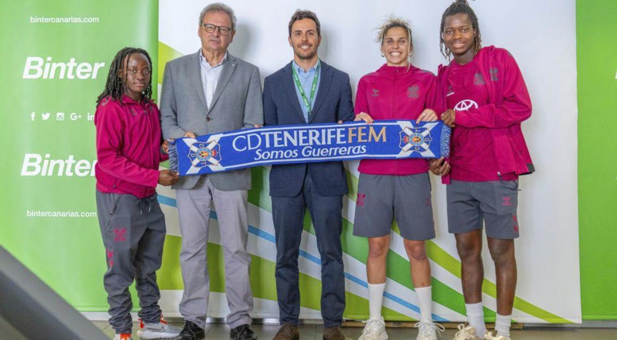 Koko, Sergio Batista, Alberto Guanche, Noelia Ramos y Fatou. | E. D.