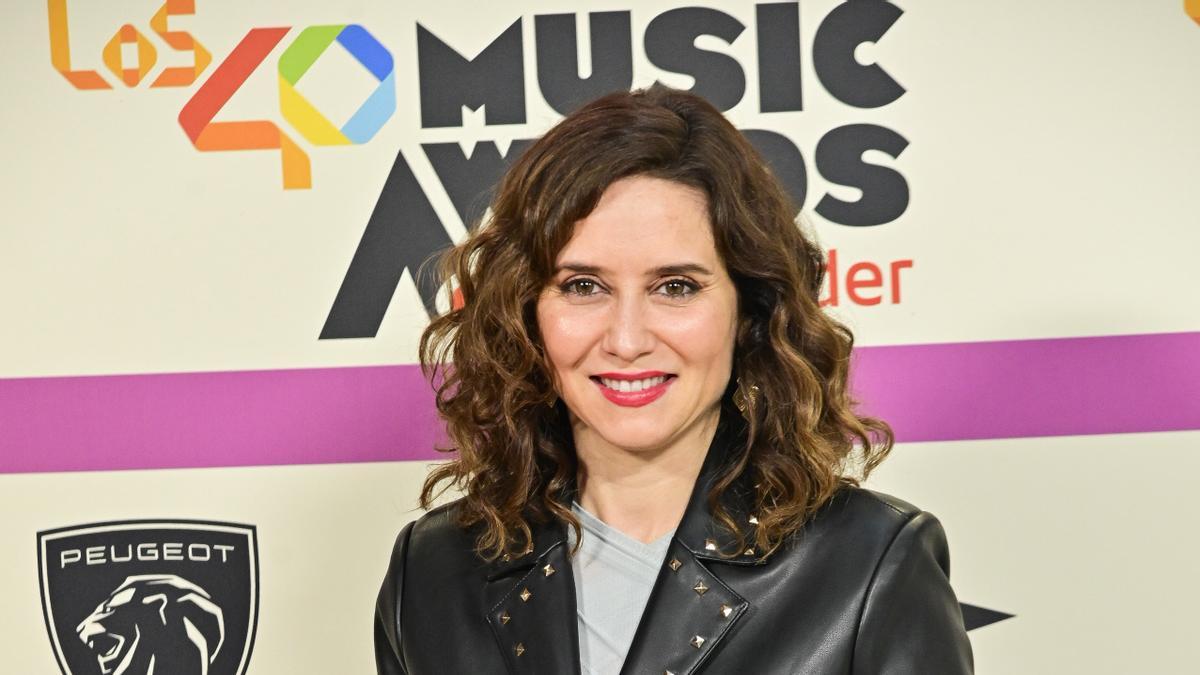 Isabel Díaz Ayuso en la fiesta de LOS40 Music Awards